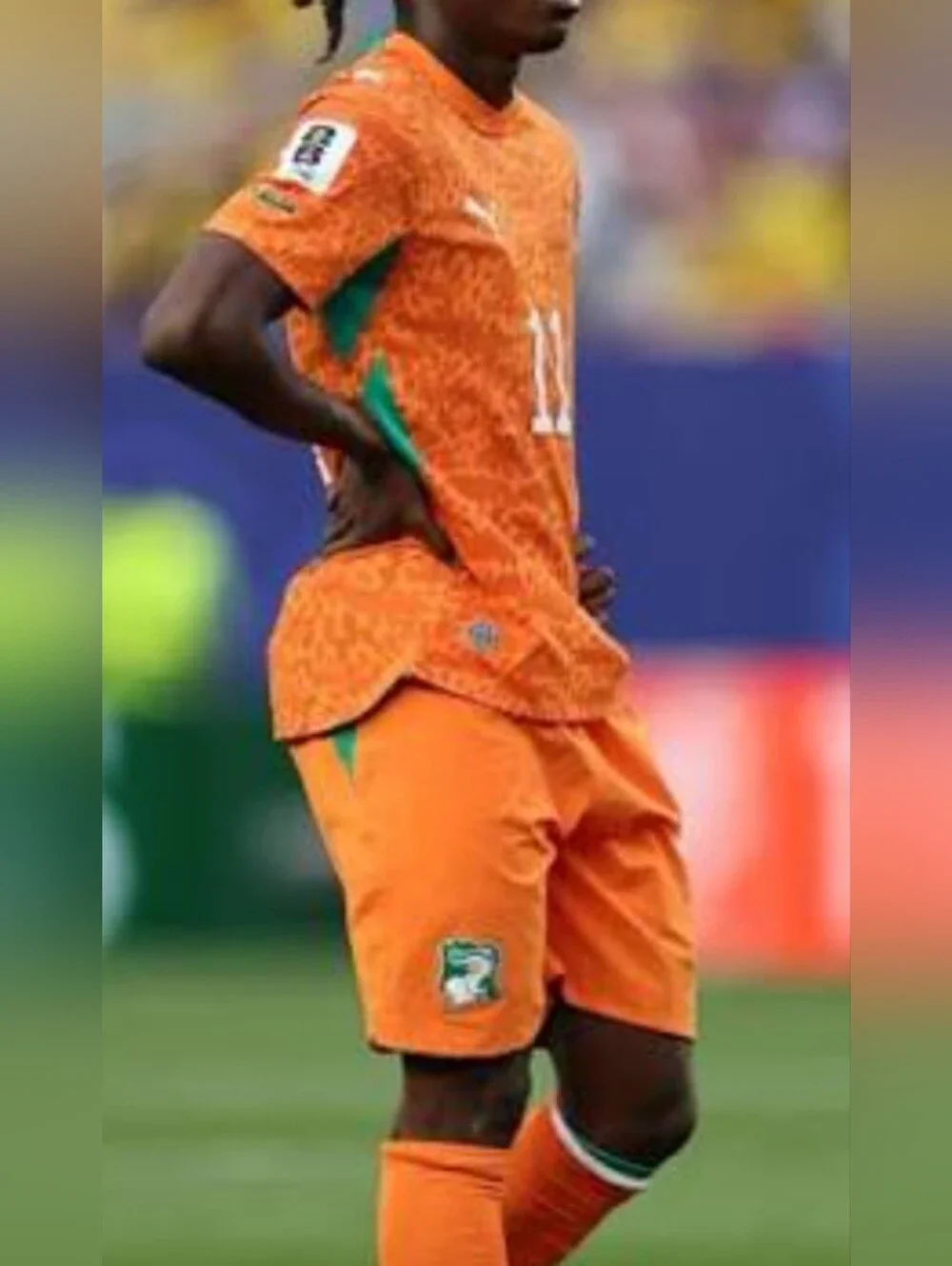 Puma Ivory Coast 2026 World Cup Orange/Green Soccer Kit Top&Shorts Kid's Small - Picture 9 of 16